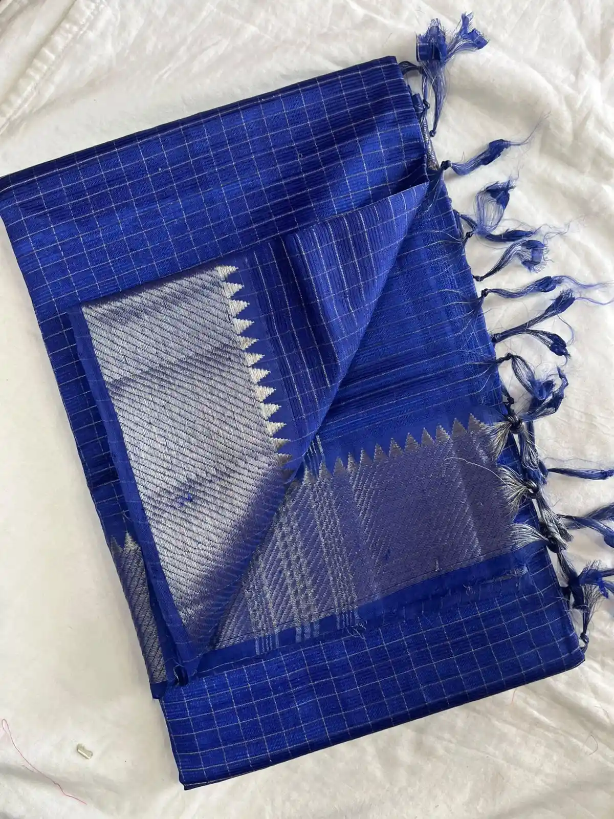 Mangalagiri handloom pattu by cotton silk saree